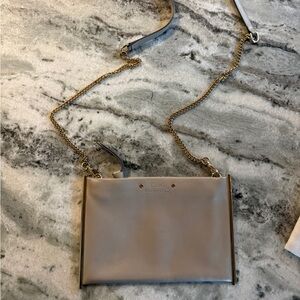 Chloé Motty Gray Leather Mini Roy Clutch